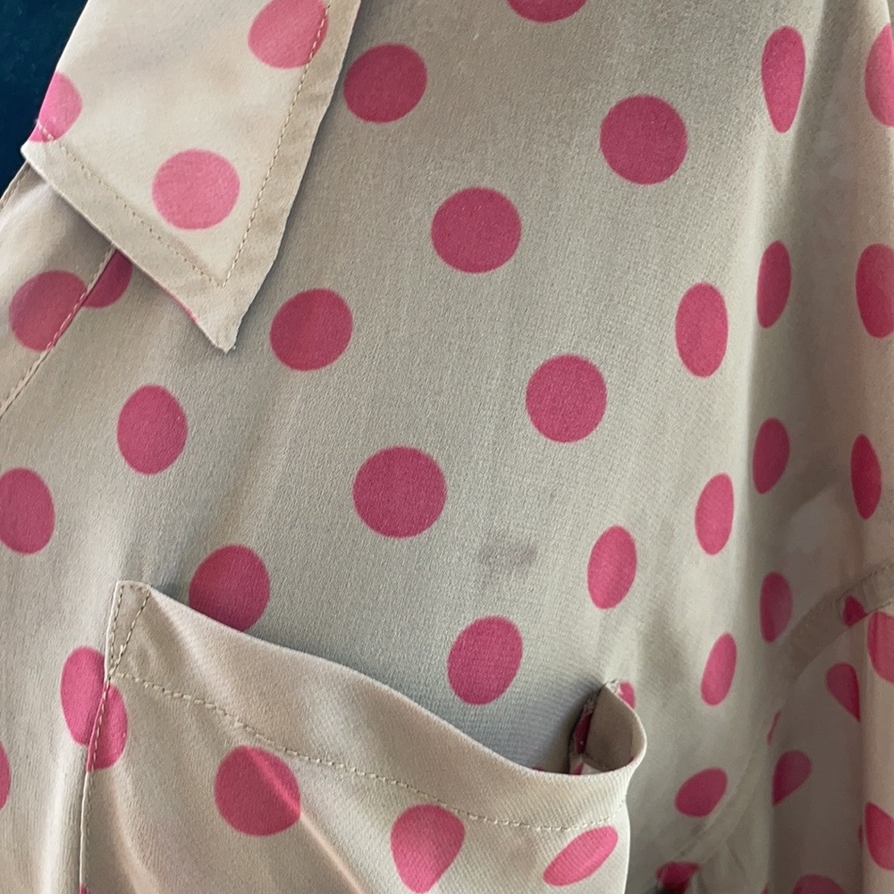 Free people polka dot button down top - Picture 3 of 9